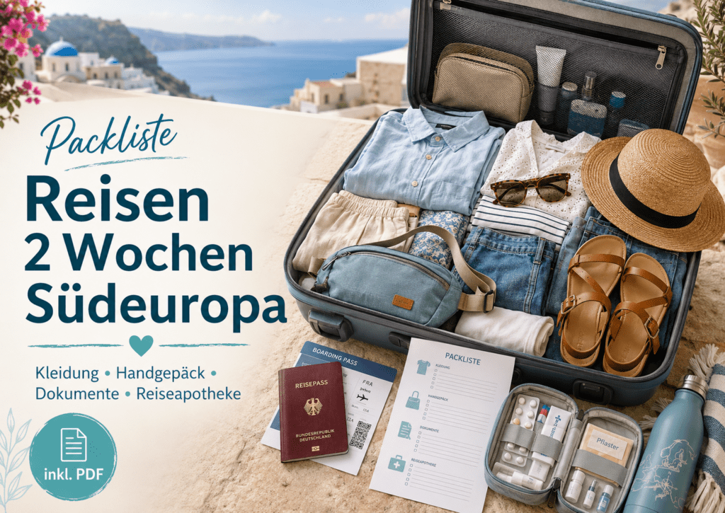 Packliste Südeuropa 2 Wochen