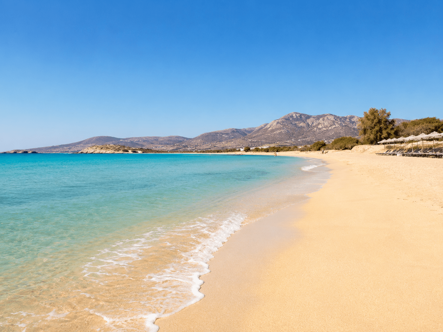 Traumstrand auf Naxos beim Griechenland Insel-Hopping